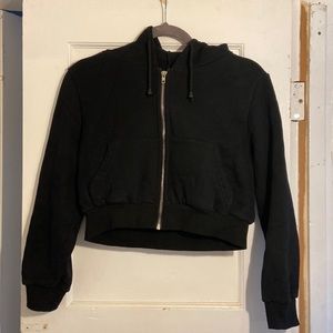 Women’s size medium cropped zip up hoodie